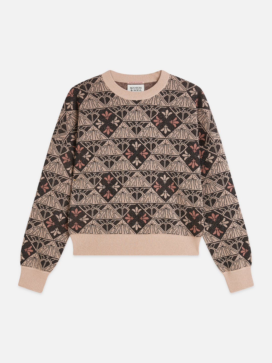 Monogram jacquard relaxed-fit pullover