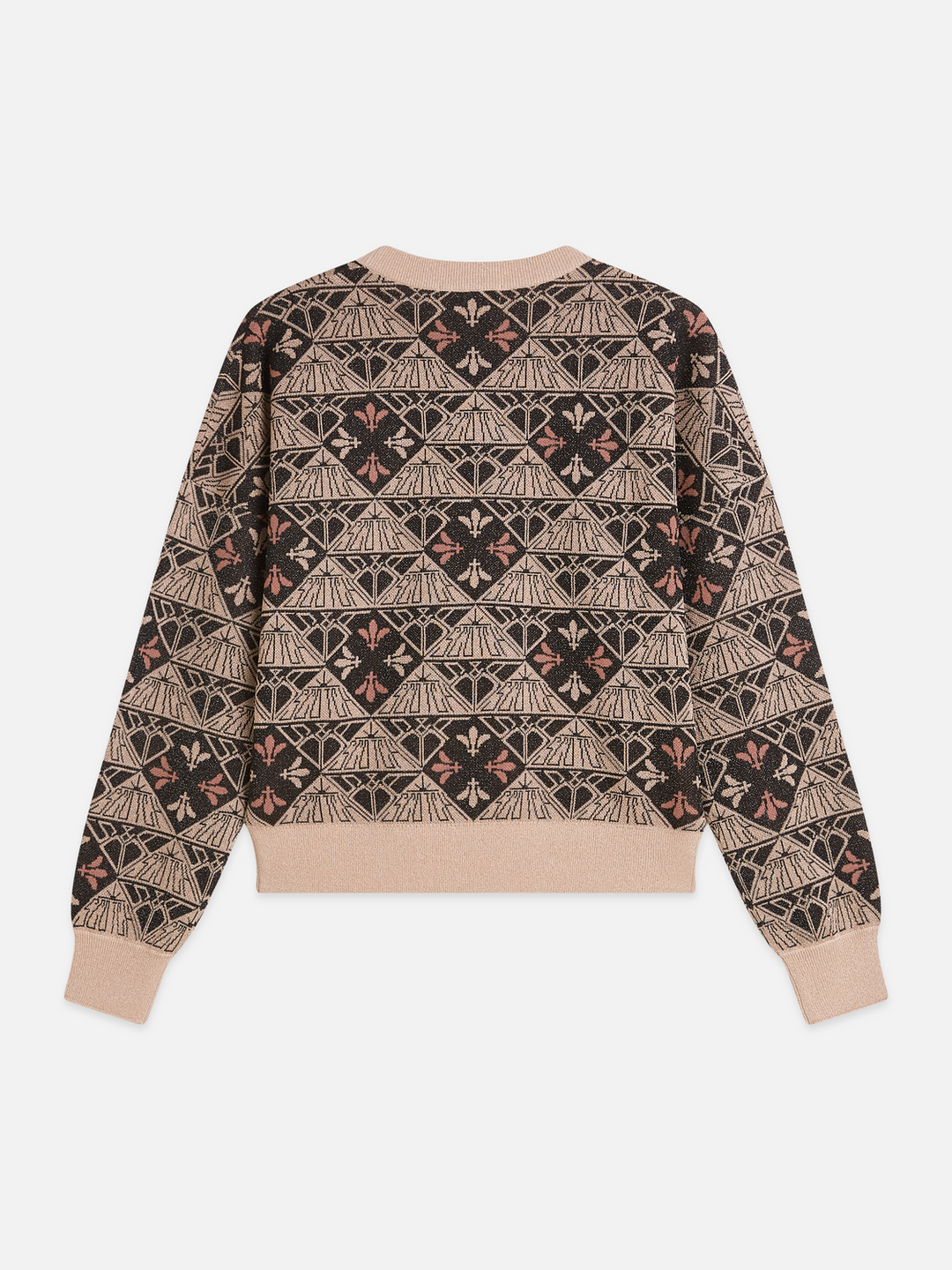 Monogram jacquard relaxed-fit pullover