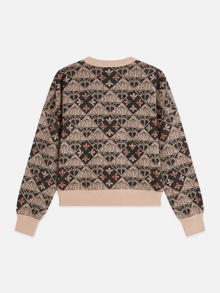 Monogram jacquard relaxed-fit pullover