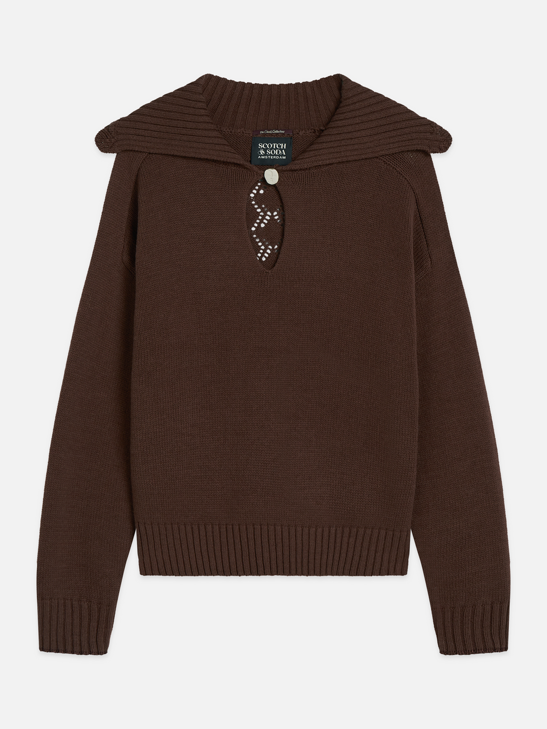 Button detail boxy-fit pullover