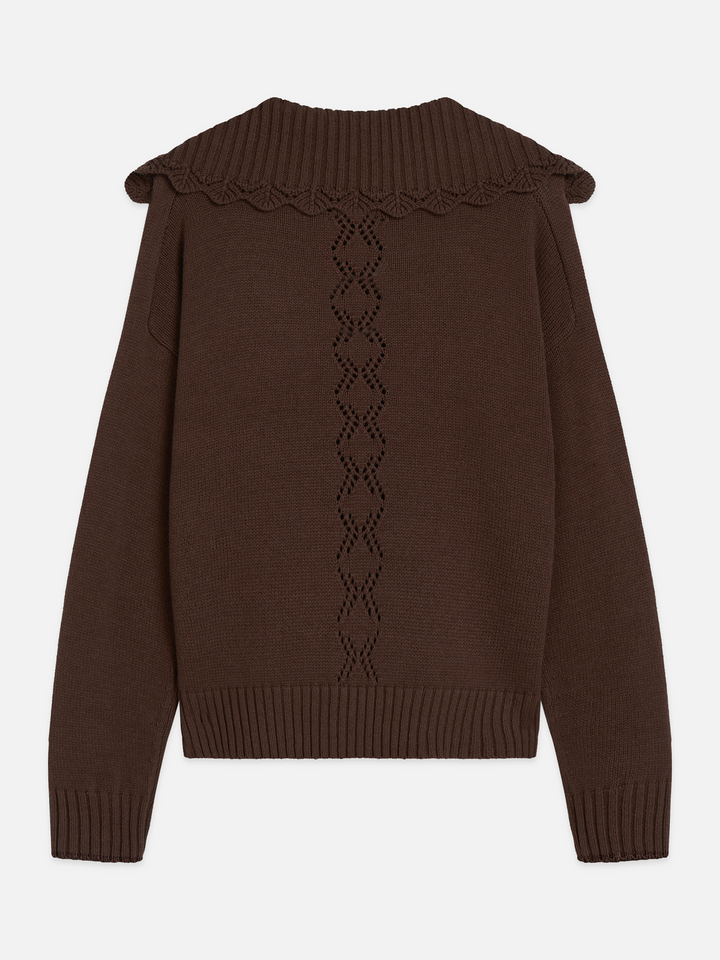 Button detail boxy-fit pullover