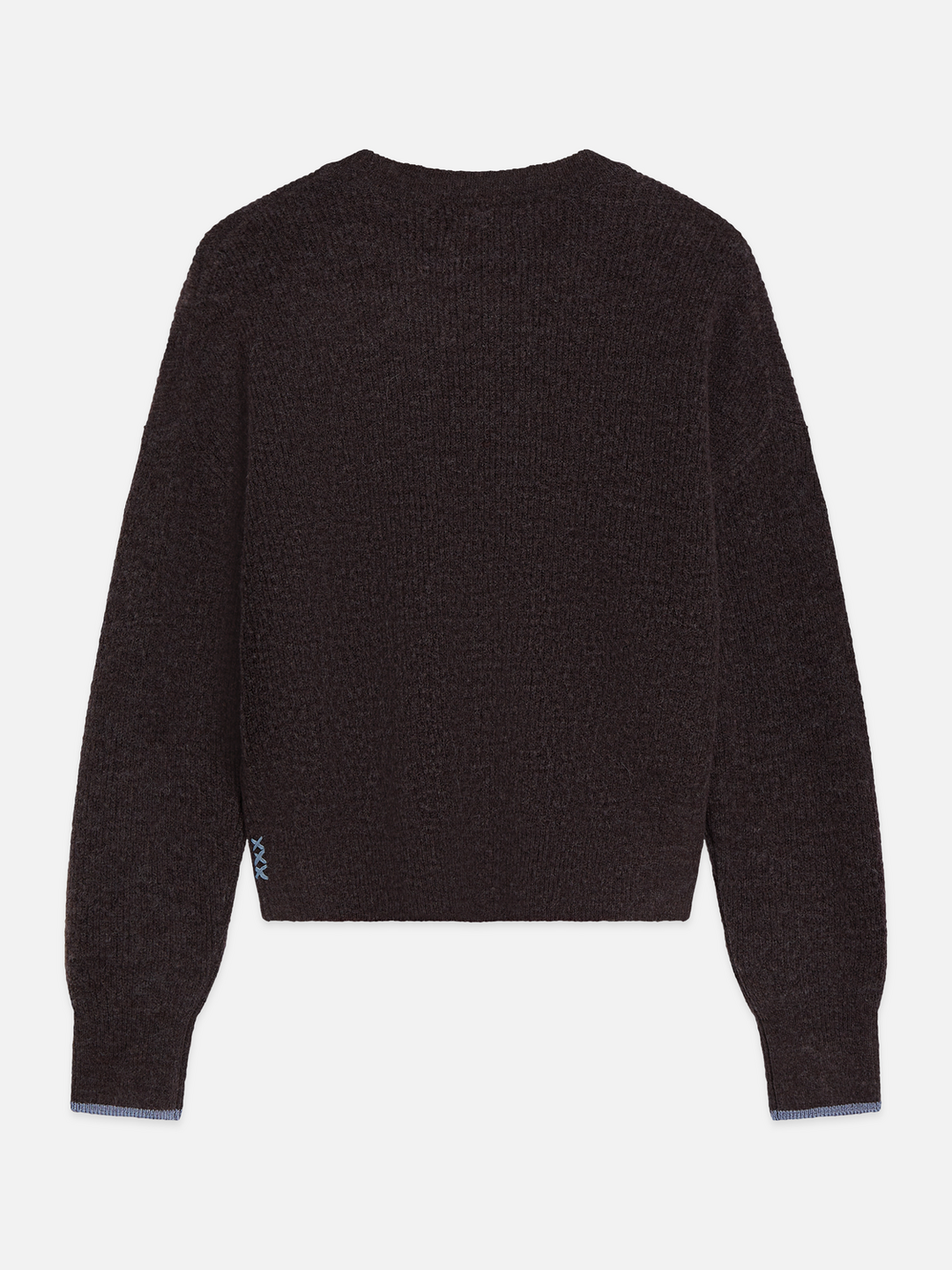Fuzzy crew-neck pullover