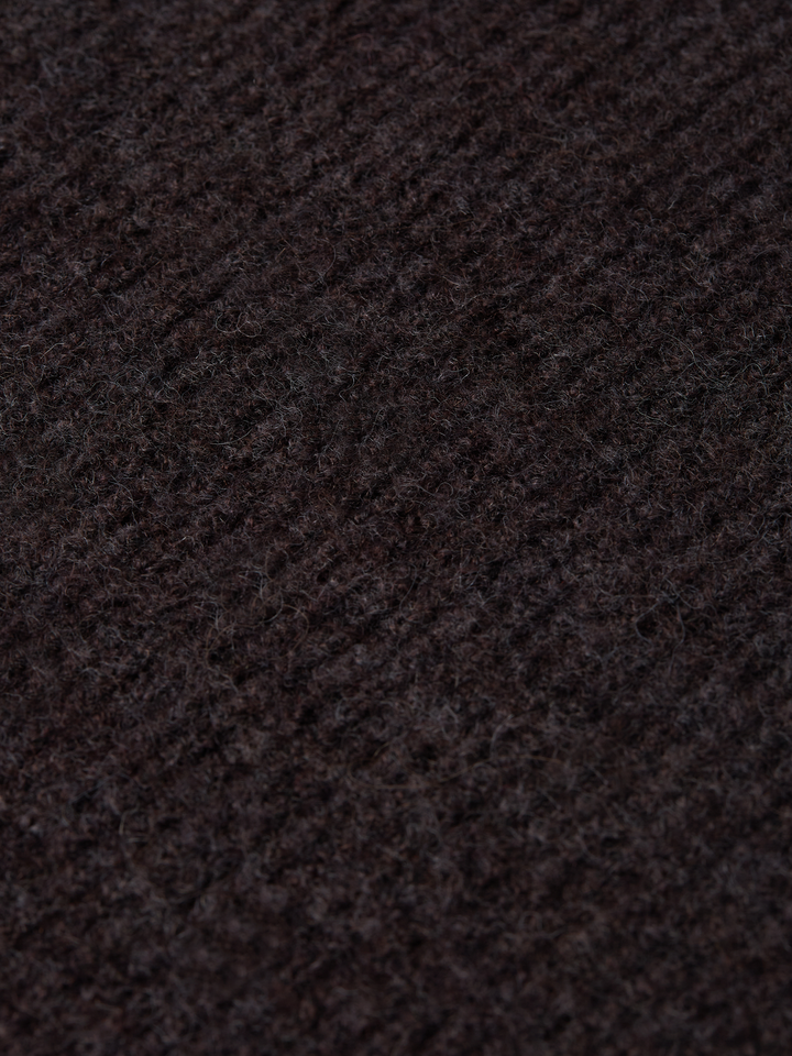 Fuzzy crew-neck pullover