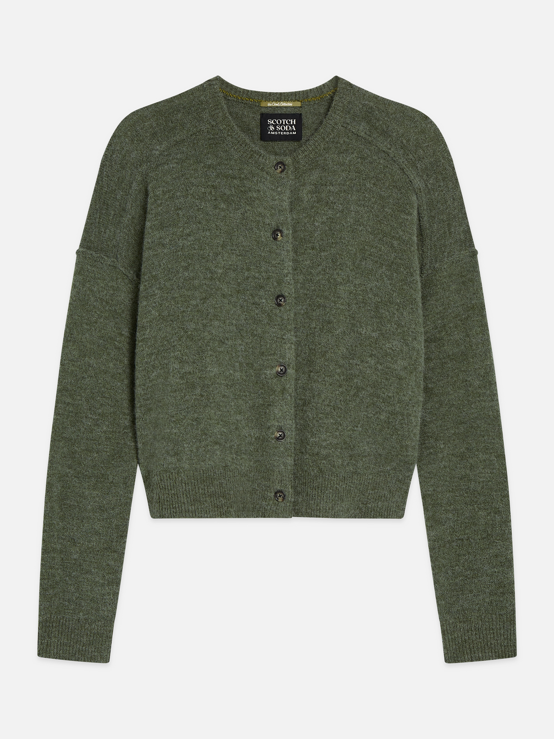 Fuzzy relaxed-fit cardigan
