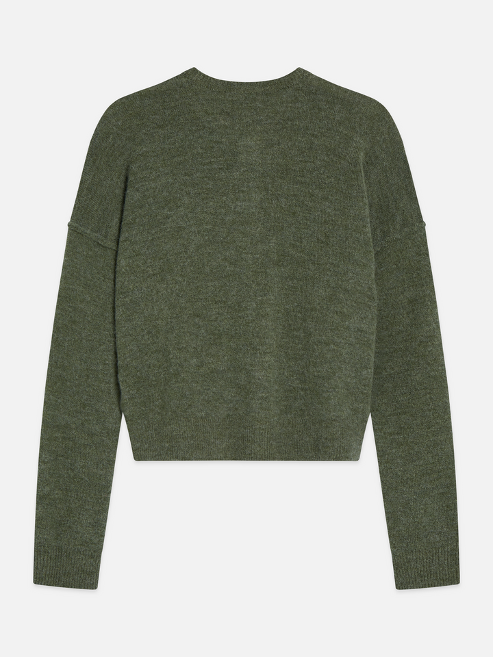 Fuzzy relaxed-fit cardigan