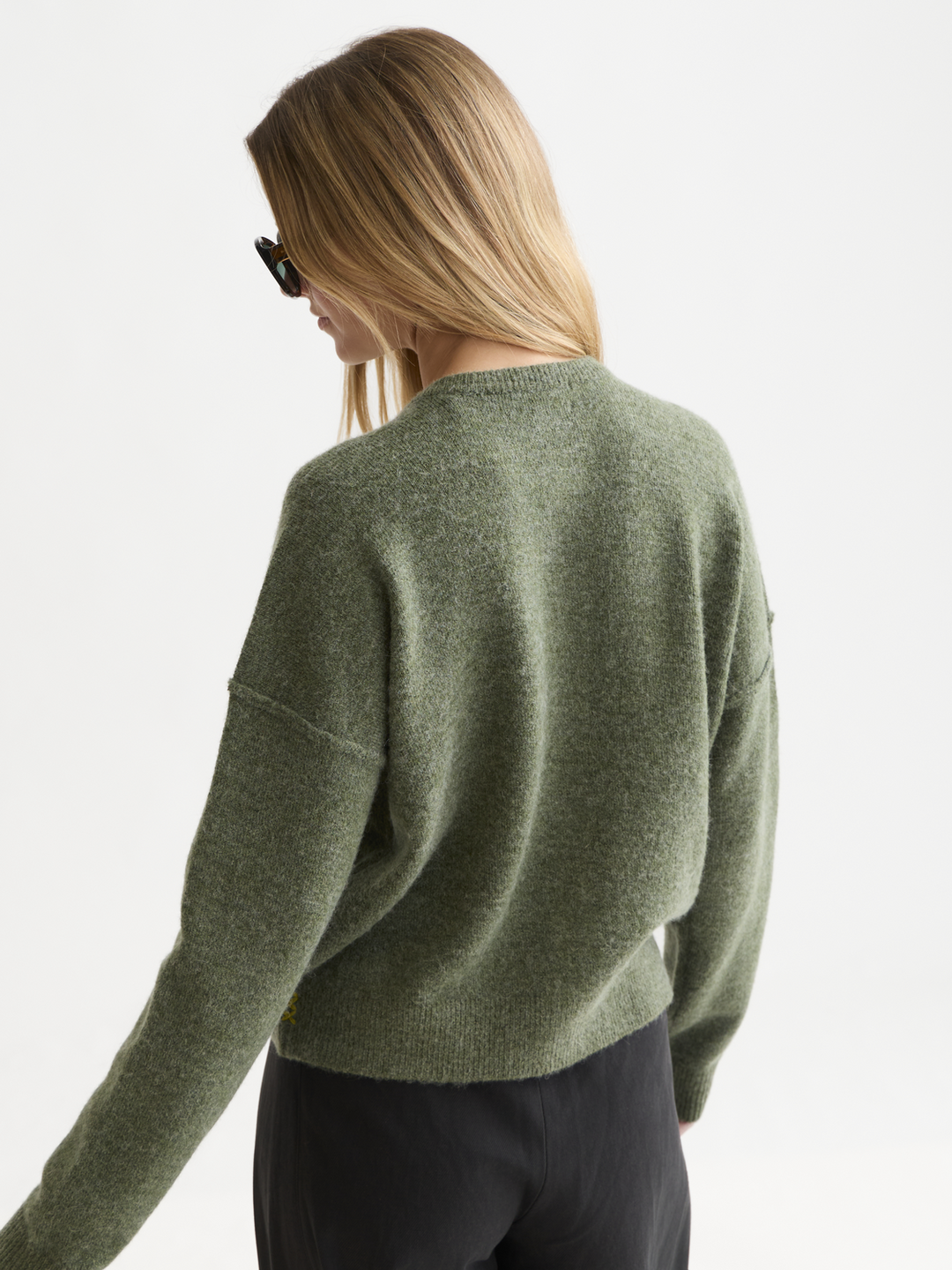 Fuzzy relaxed-fit cardigan