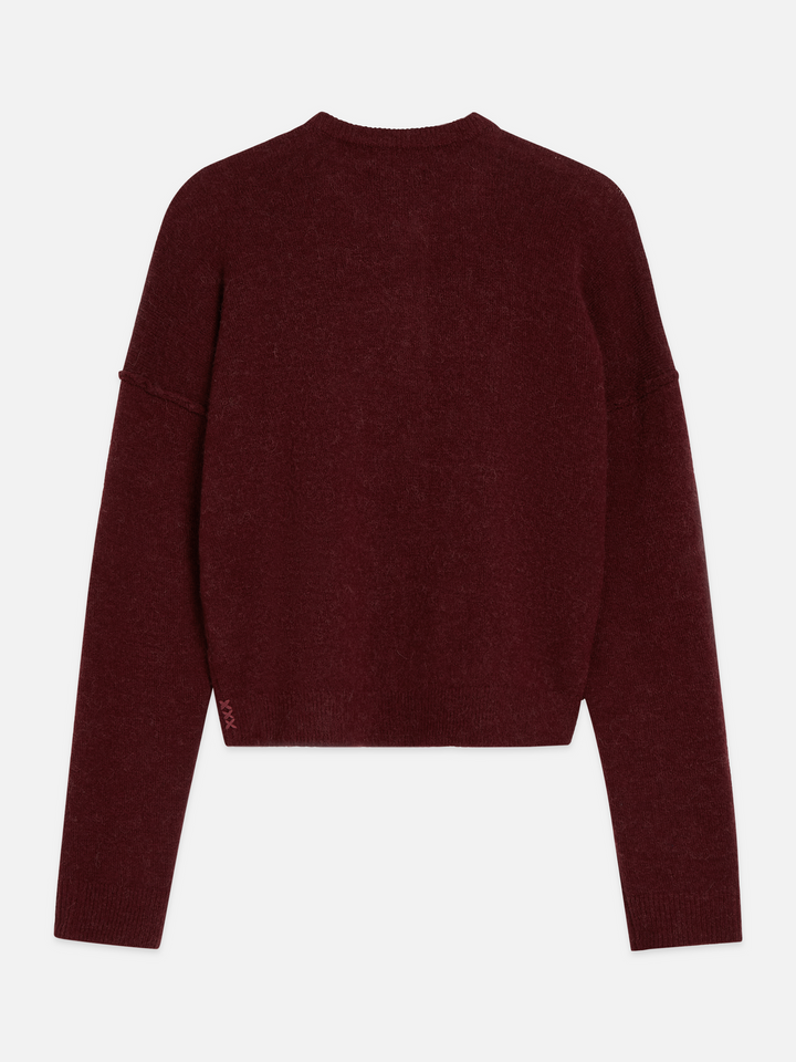 Fuzzy relaxed-fit cardigan