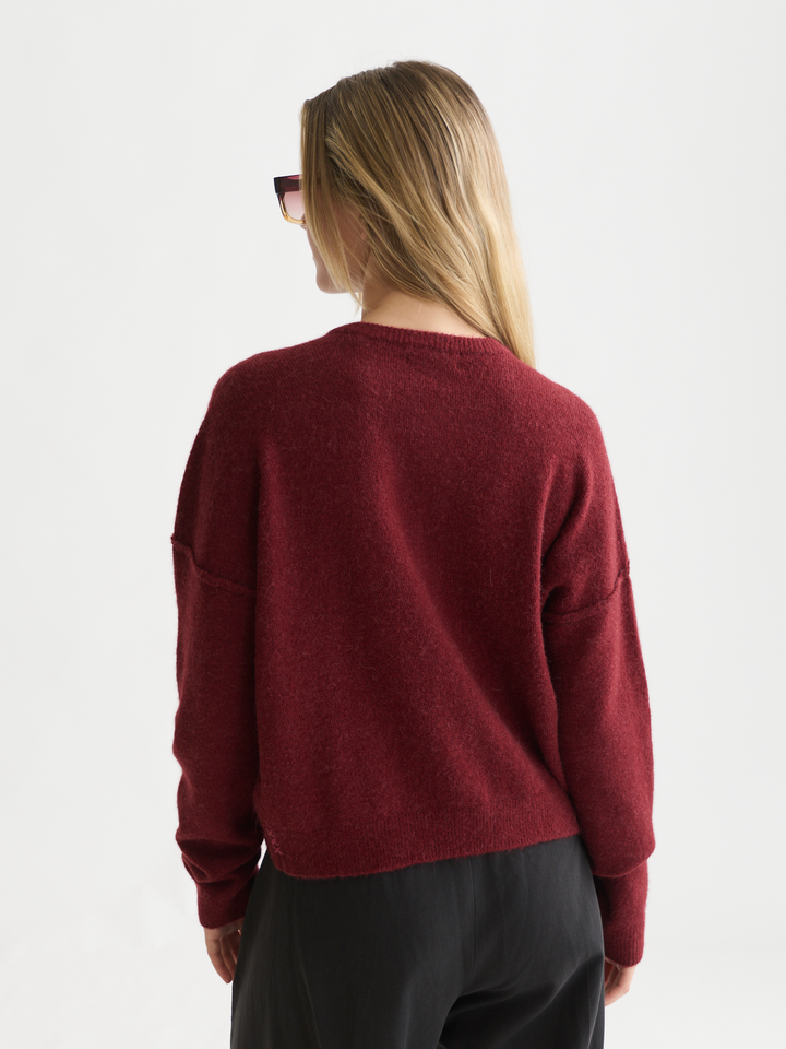 Fuzzy relaxed-fit cardigan