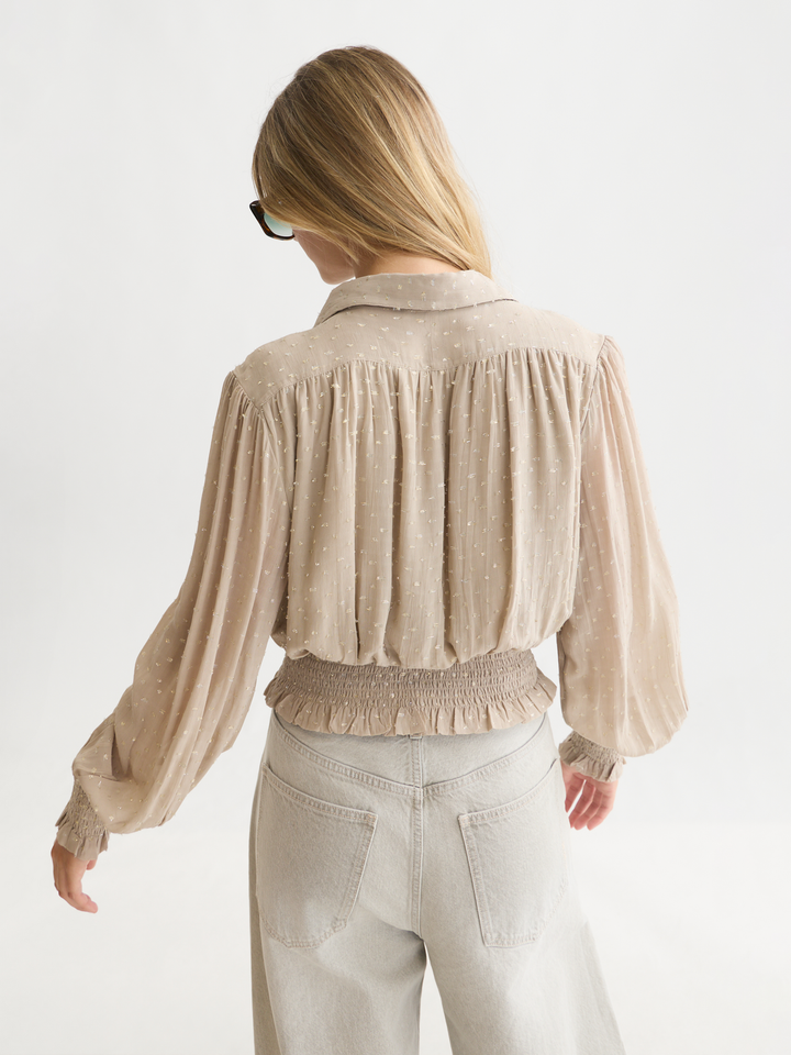 Fil coupe smocked top