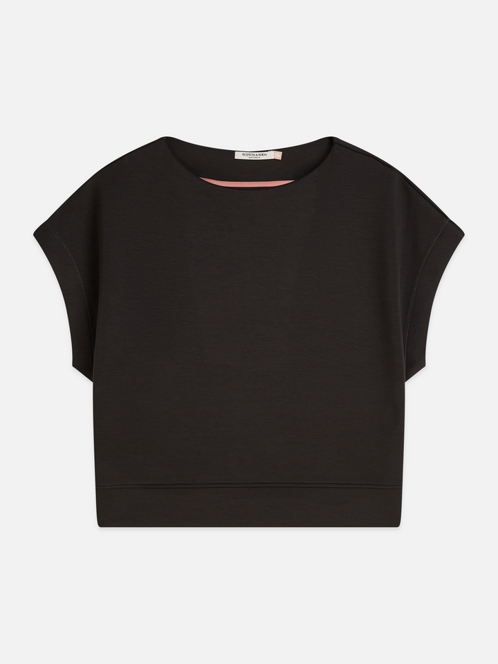 Modal slash neck sweatshirt