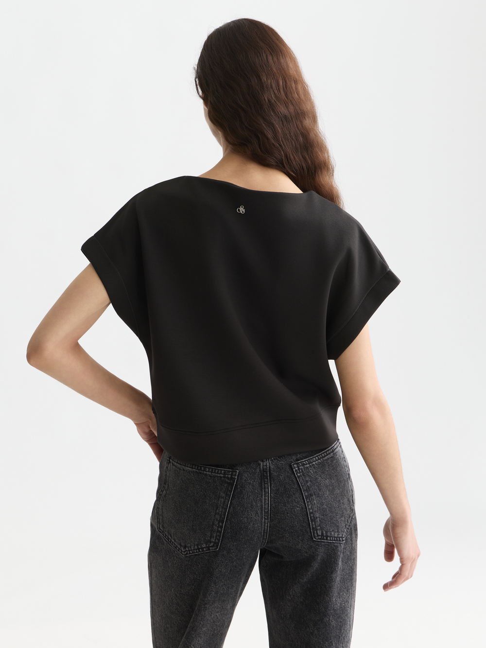 Modal slash neck sweatshirt