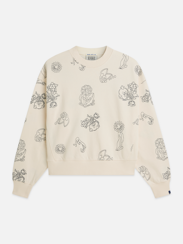 Embroidered seasonal fit sweatshirt
