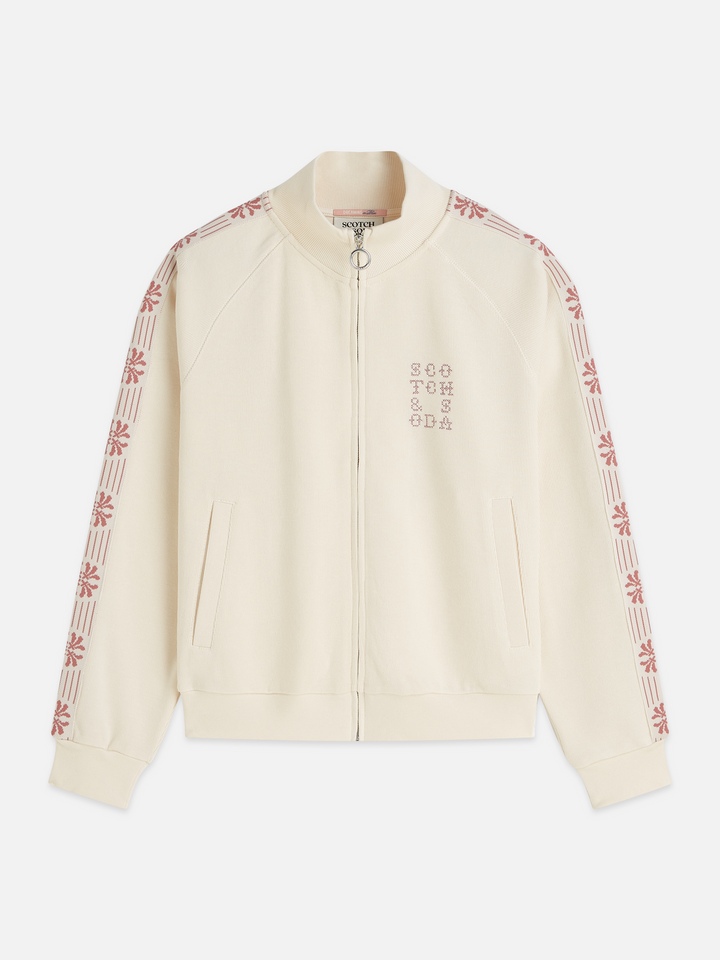 Interlock zipped sweatshirt