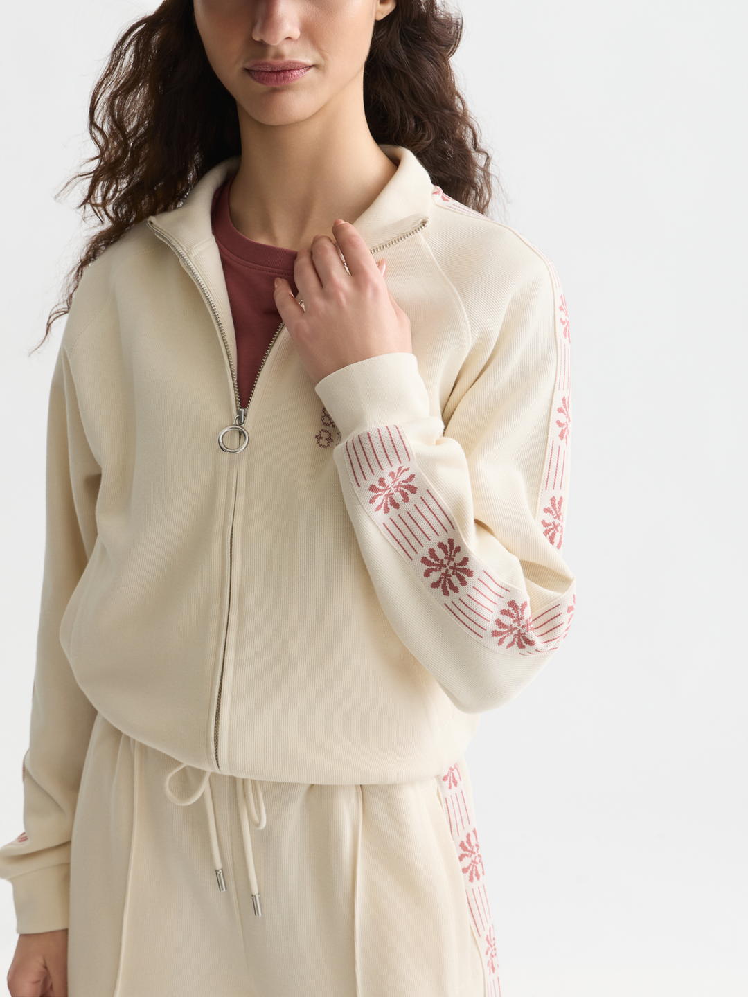 Interlock zipped sweatshirt
