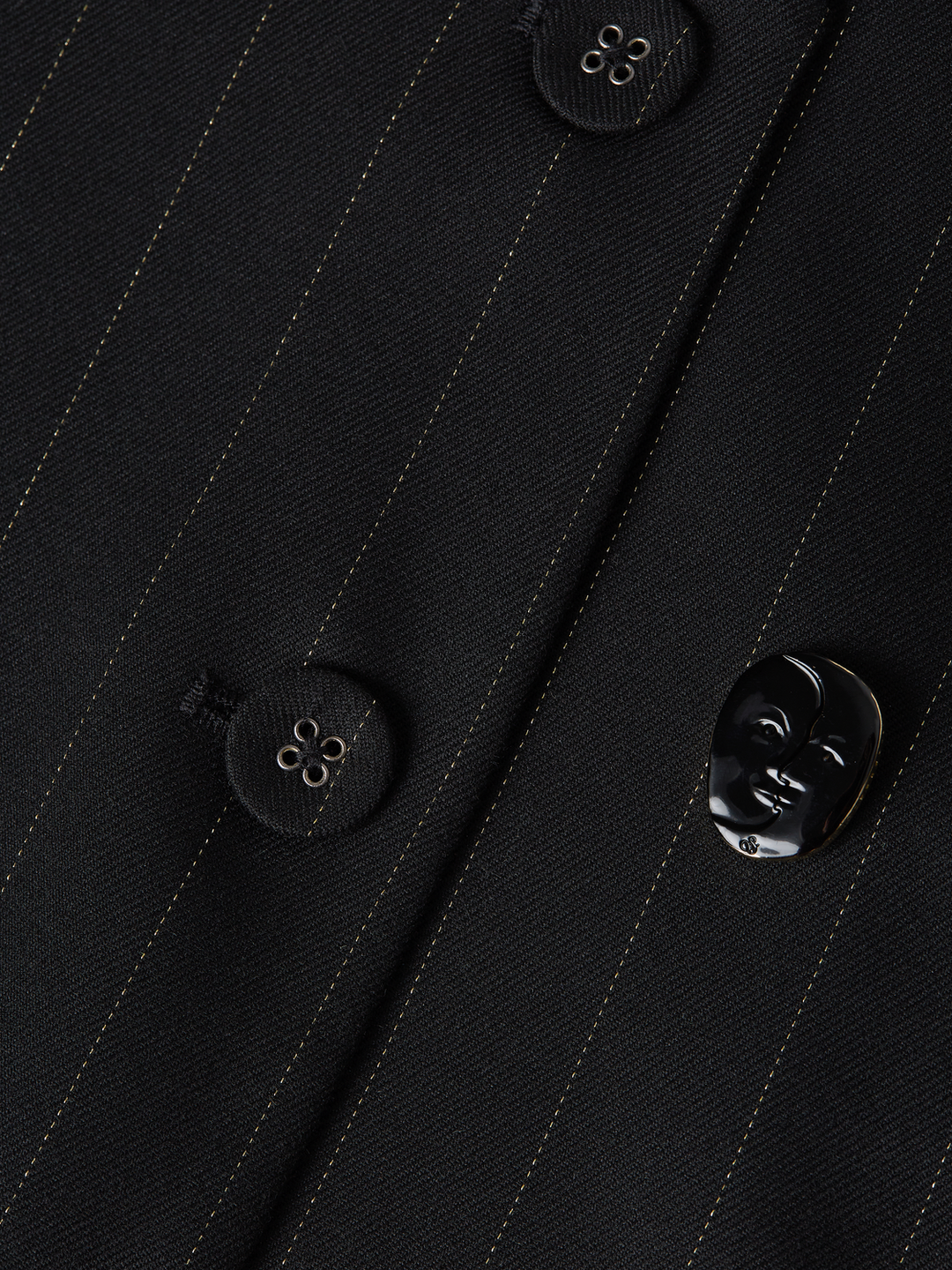 Lurex pinstripe tailored gilet