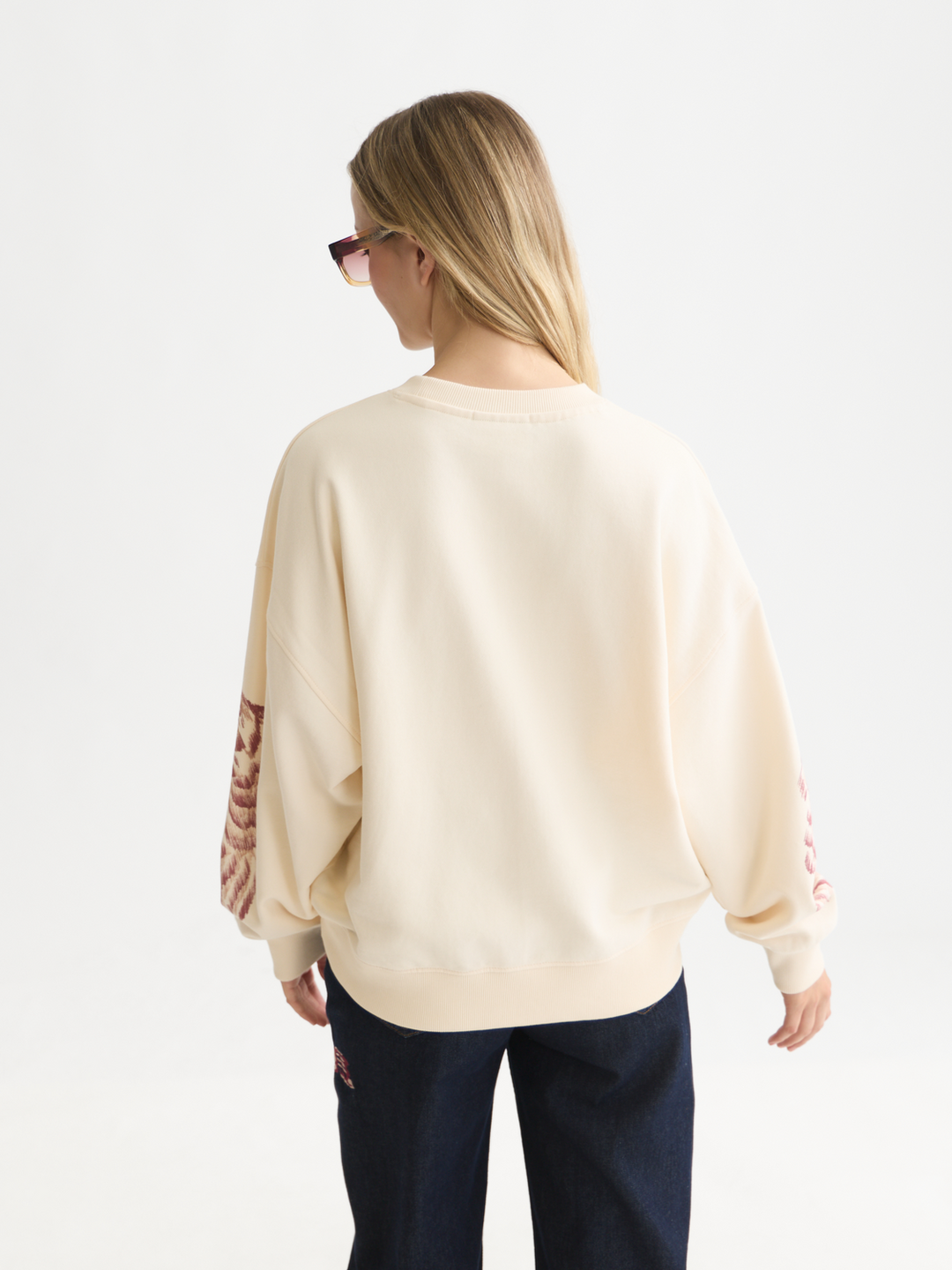 Front artwork oversized-fit sweatshirt
