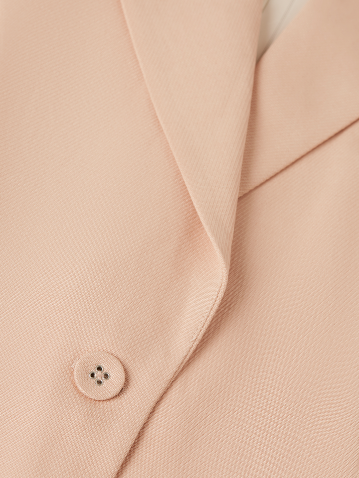 Gabardine relaxed single breasted blazer