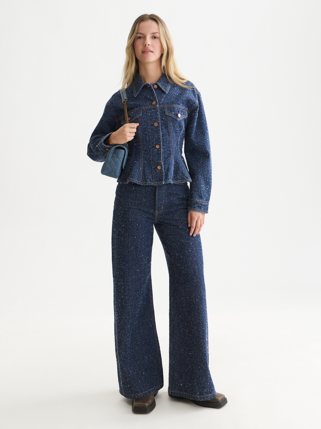 Waisted denim jacket — Deep Weave