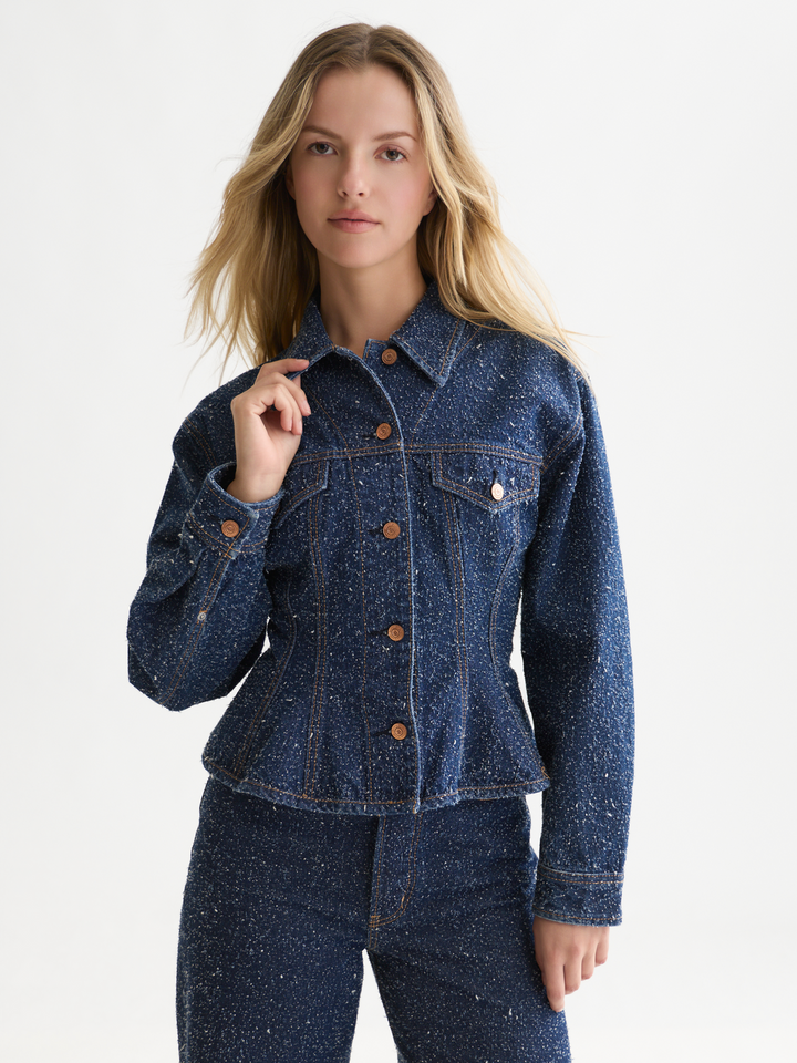Waisted denim jacket — Deep Weave
