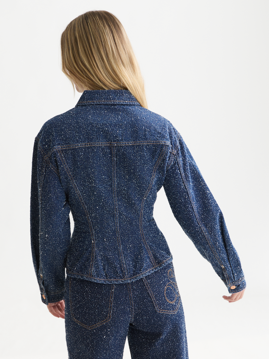 Waisted denim jacket — Deep Weave