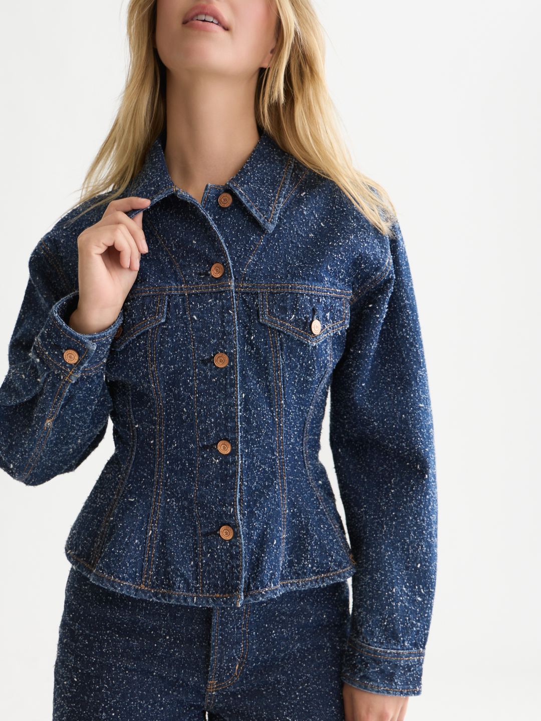 Waisted denim jacket — Deep Weave