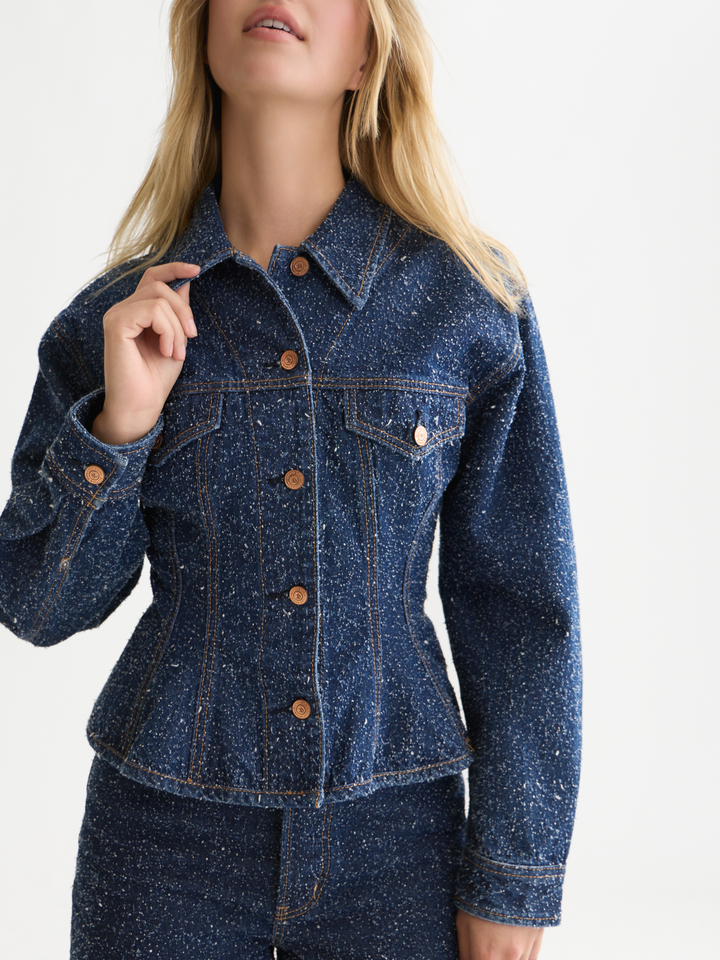Waisted denim jacket — Deep Weave