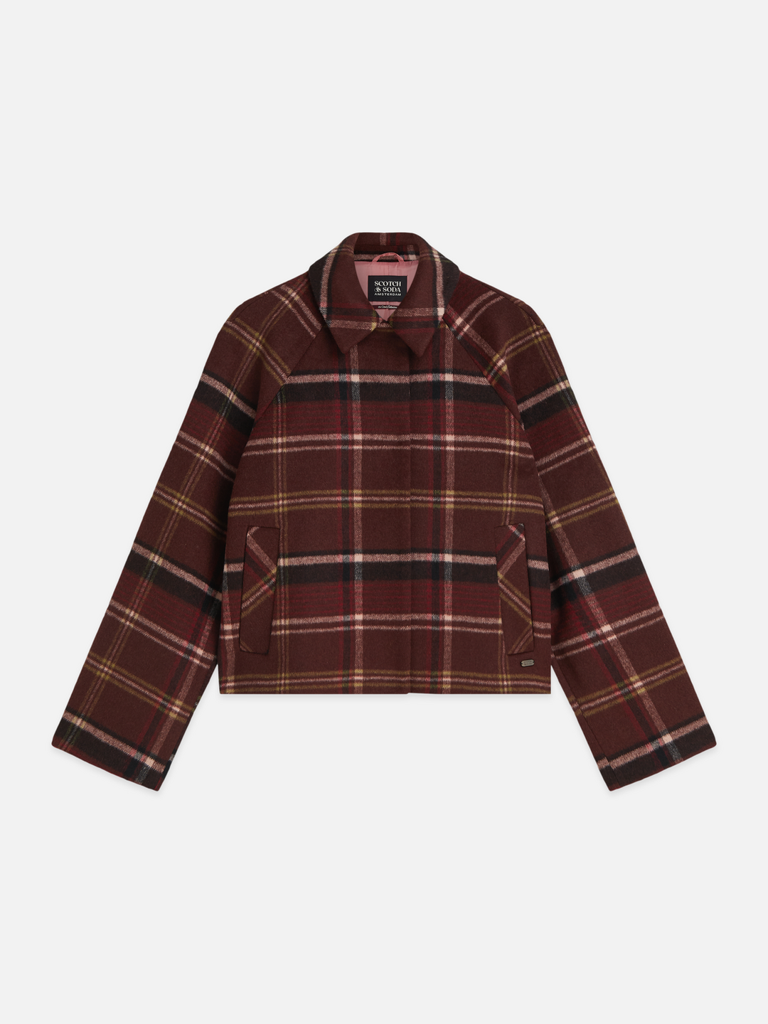 Checked short jacket