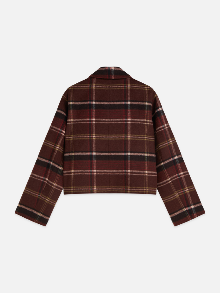 Checked short jacket