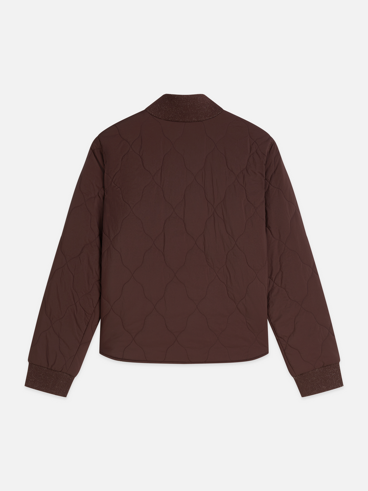 Reversible quilted bomber