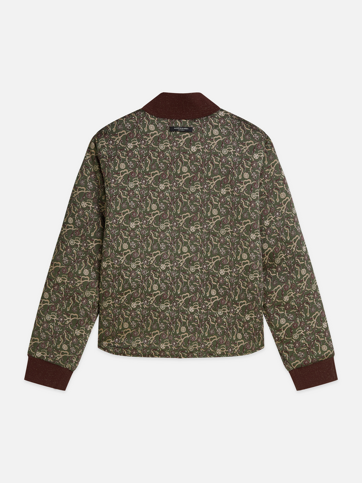 Reversible quilted bomber