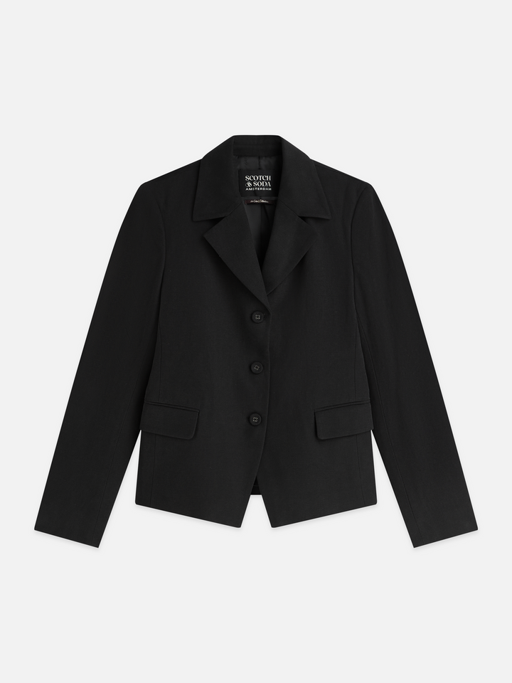 Gabardine fitted blazer