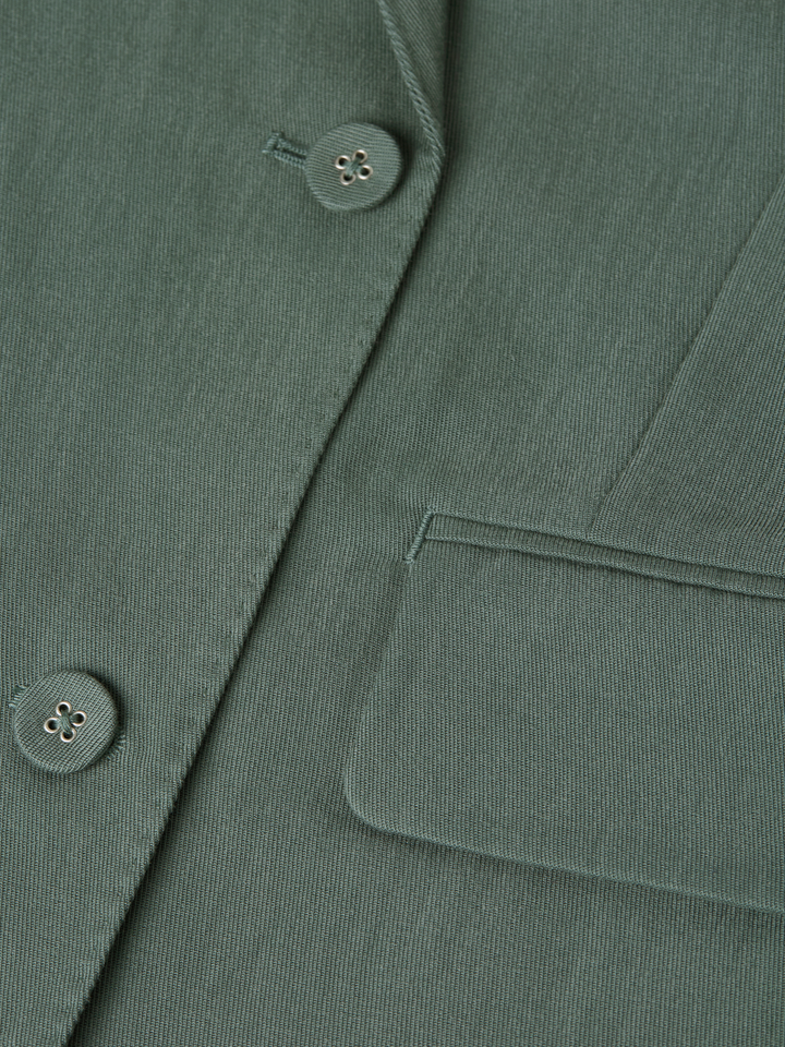 Lyocell blend double breasted blazer