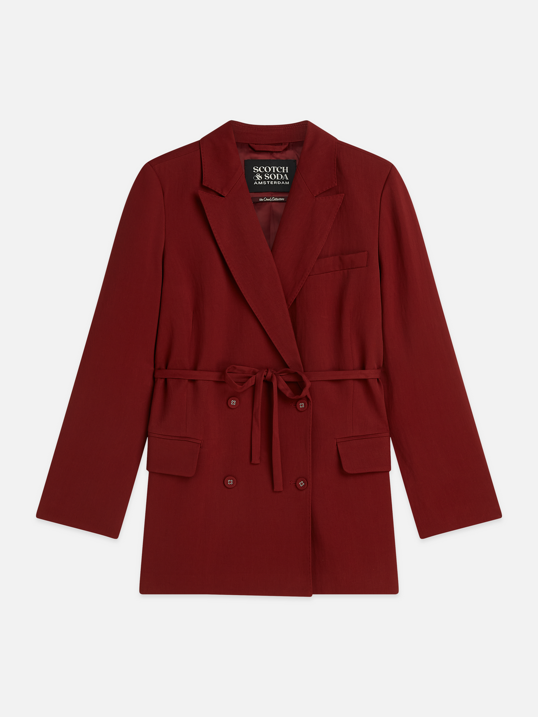 Lyocell blend double breasted blazer