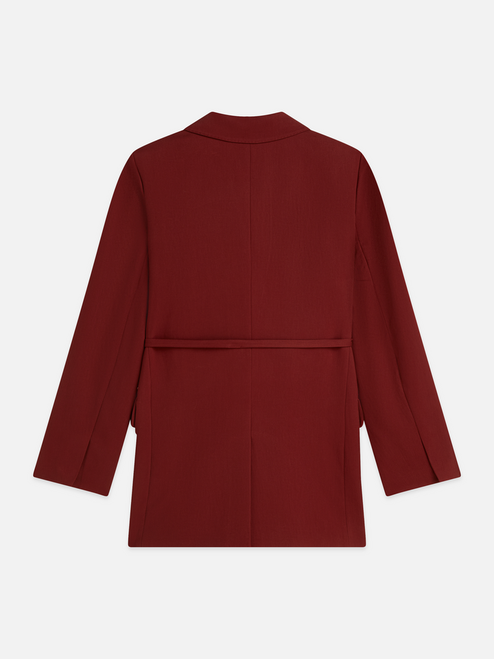 Lyocell blend double breasted blazer