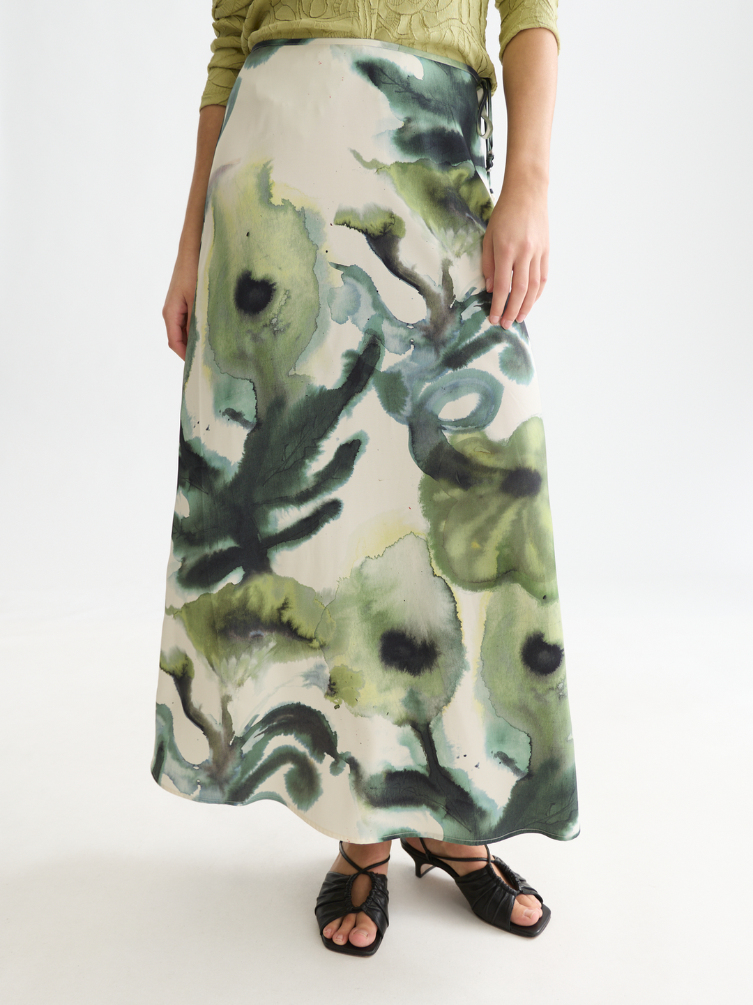 Printed ankle length skirt