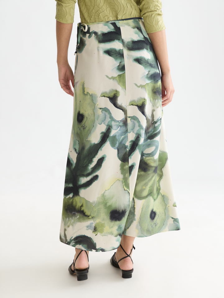 Printed ankle length skirt