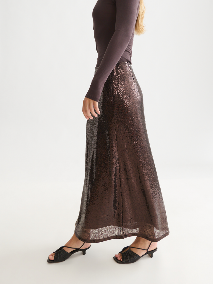 Sequins ankle length skirt