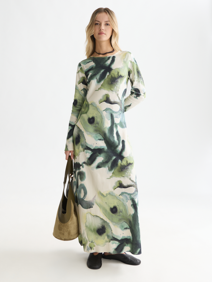 Printed ankle length dress