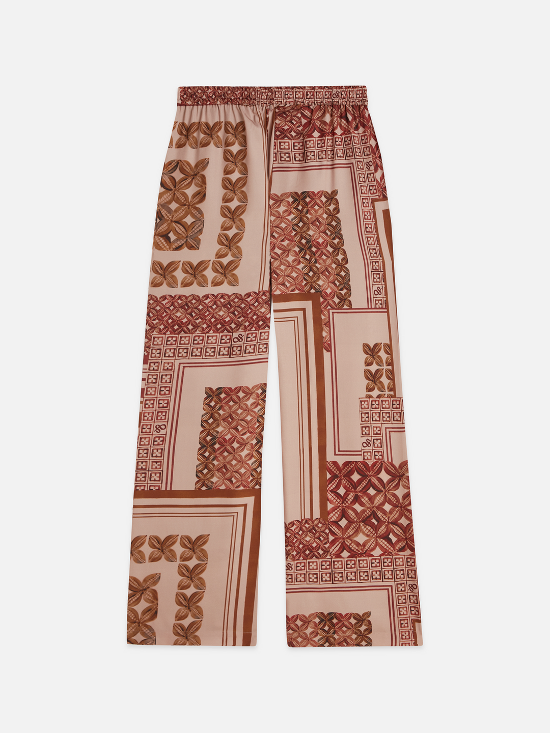 Gia - mid-rise wide-leg printed pull-on pants