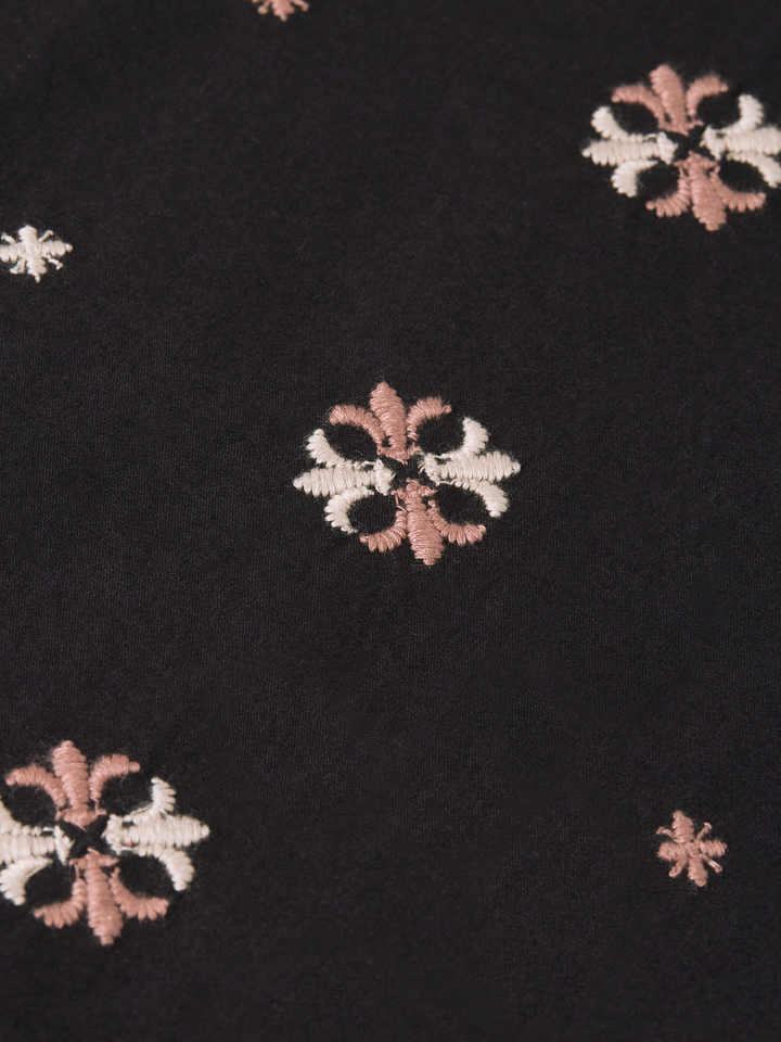 Noa - high-rise wide-leg embroidered pull-on pants