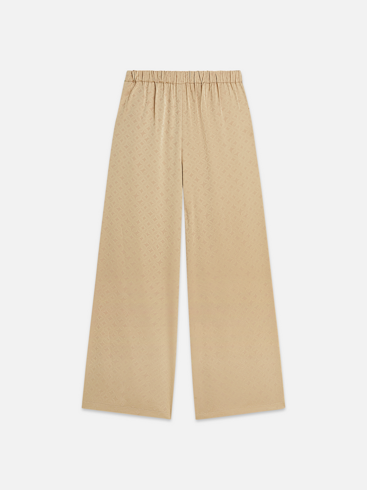 Eleni - high-rise wide-leg jacquard pants