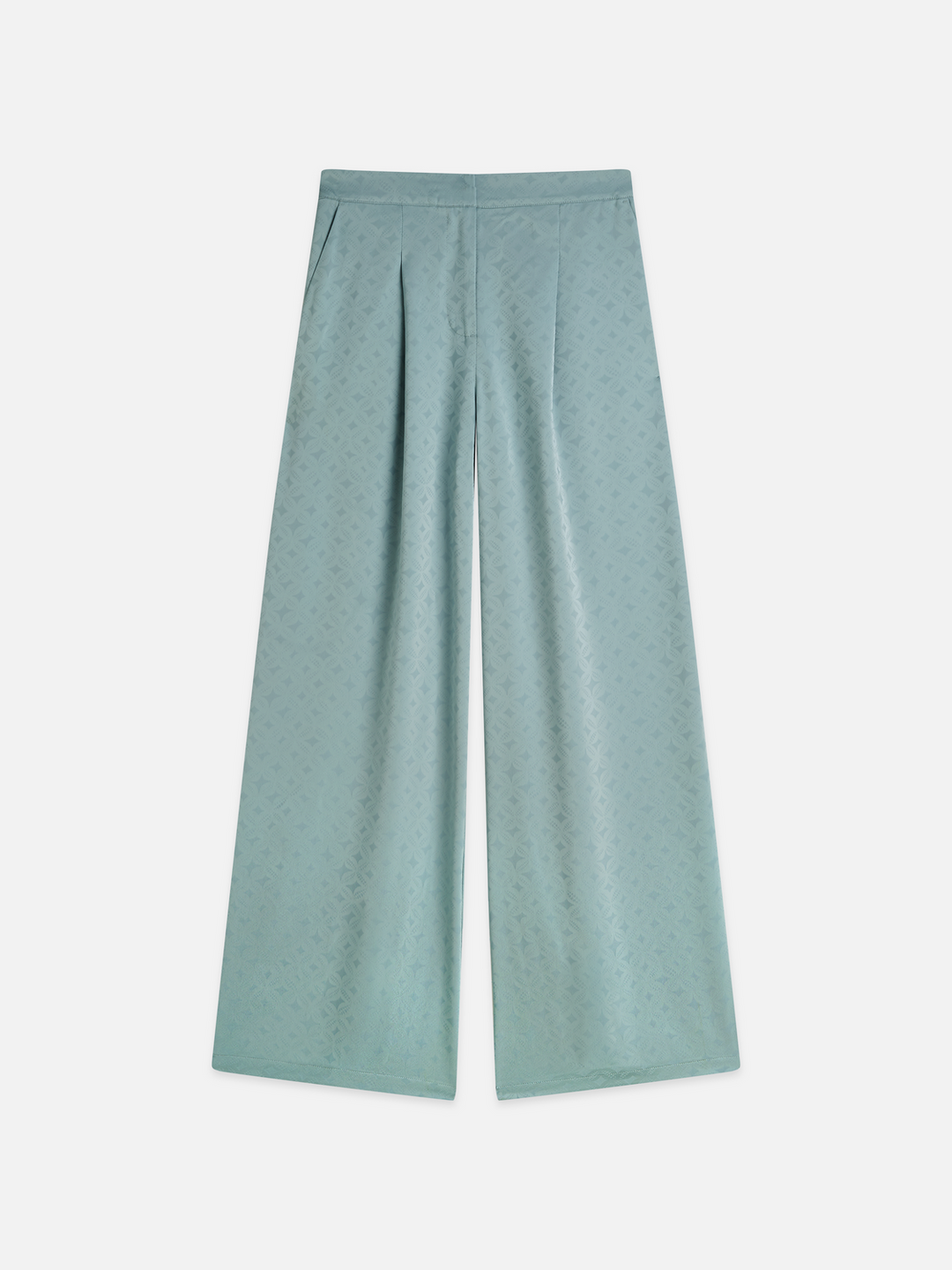 Eleni - high-rise wide-leg jacquard pants