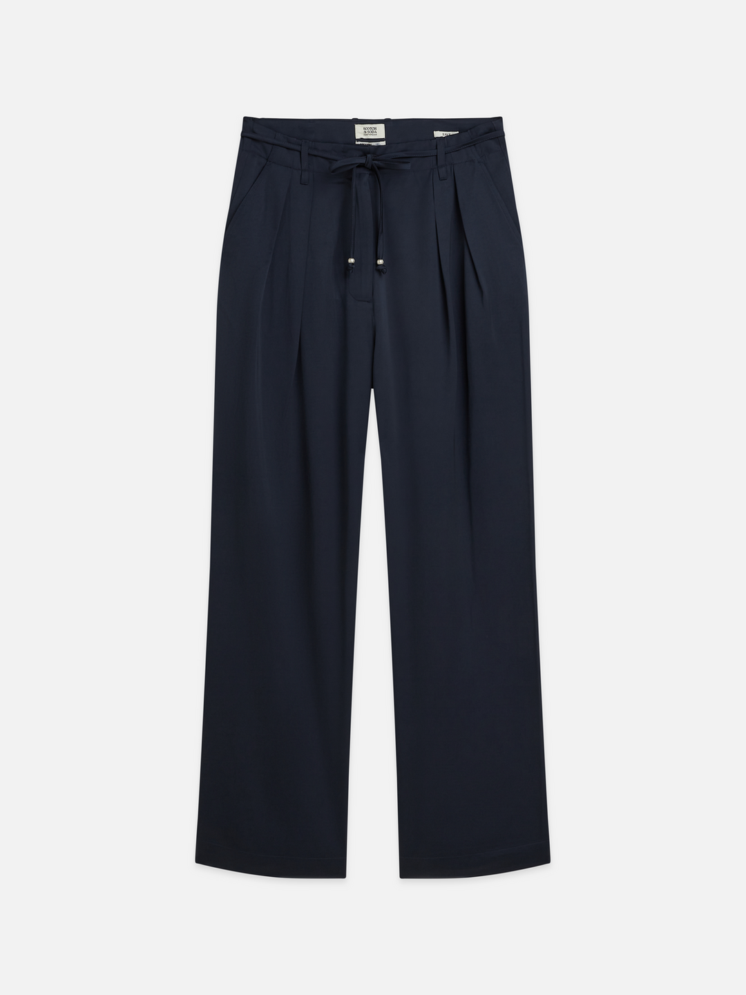 Faye - high-rise tapered leg satin cargo pant