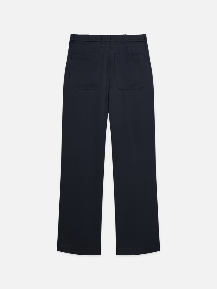 Faye - high-rise tapered leg satin cargo pant