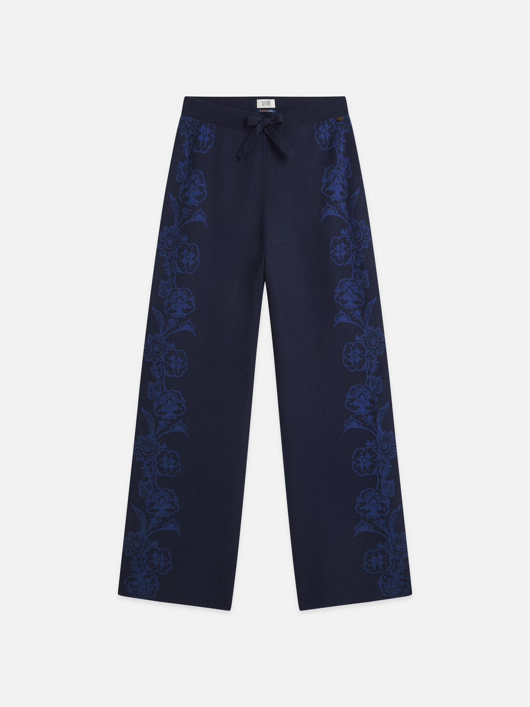 Jacquard knitted relaxed-fit trousers