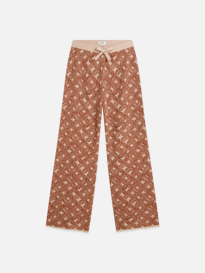 Jacquard knitted relaxed-fit trousers