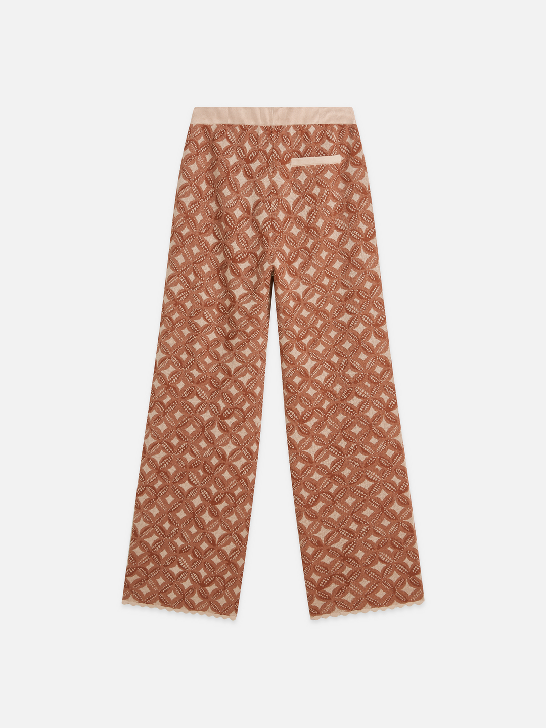 Jacquard knitted relaxed-fit trousers