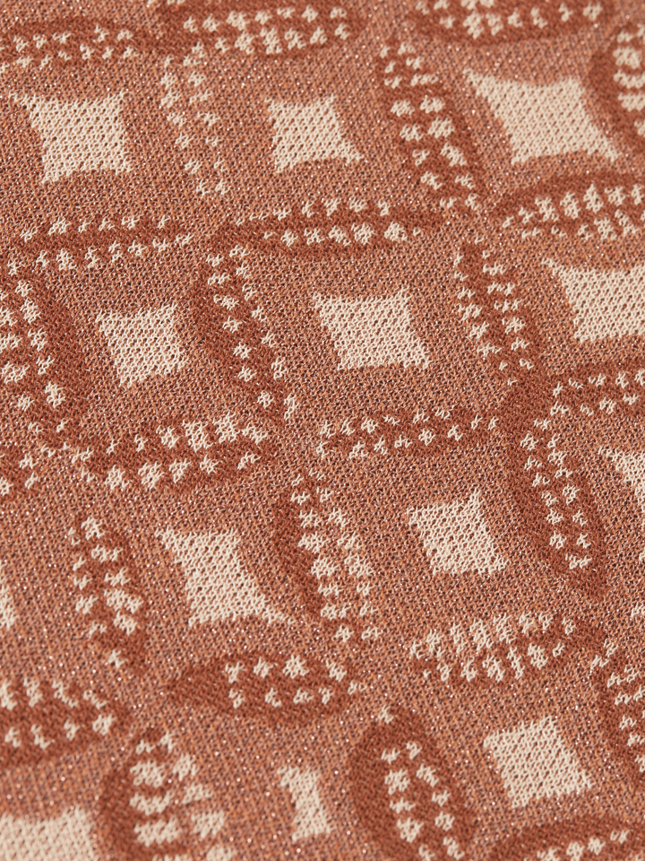 Jacquard knitted relaxed-fit trousers