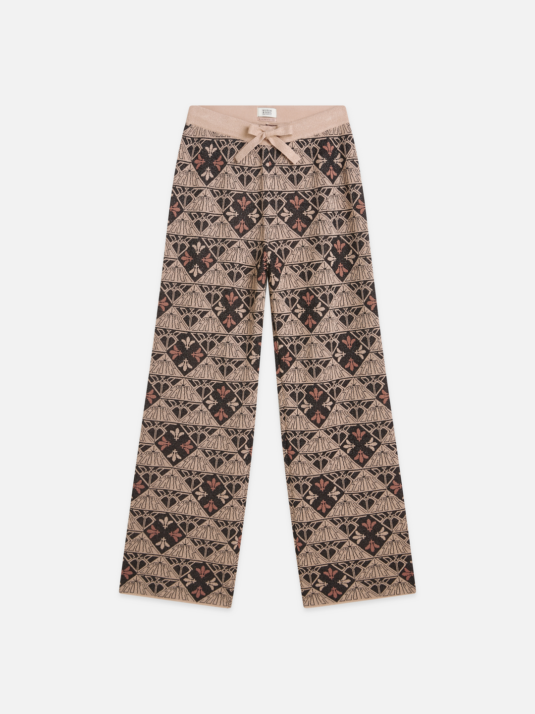 Monogram jacquard relaxed-fit trousers