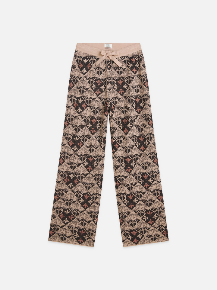 Monogram jacquard relaxed-fit trousers